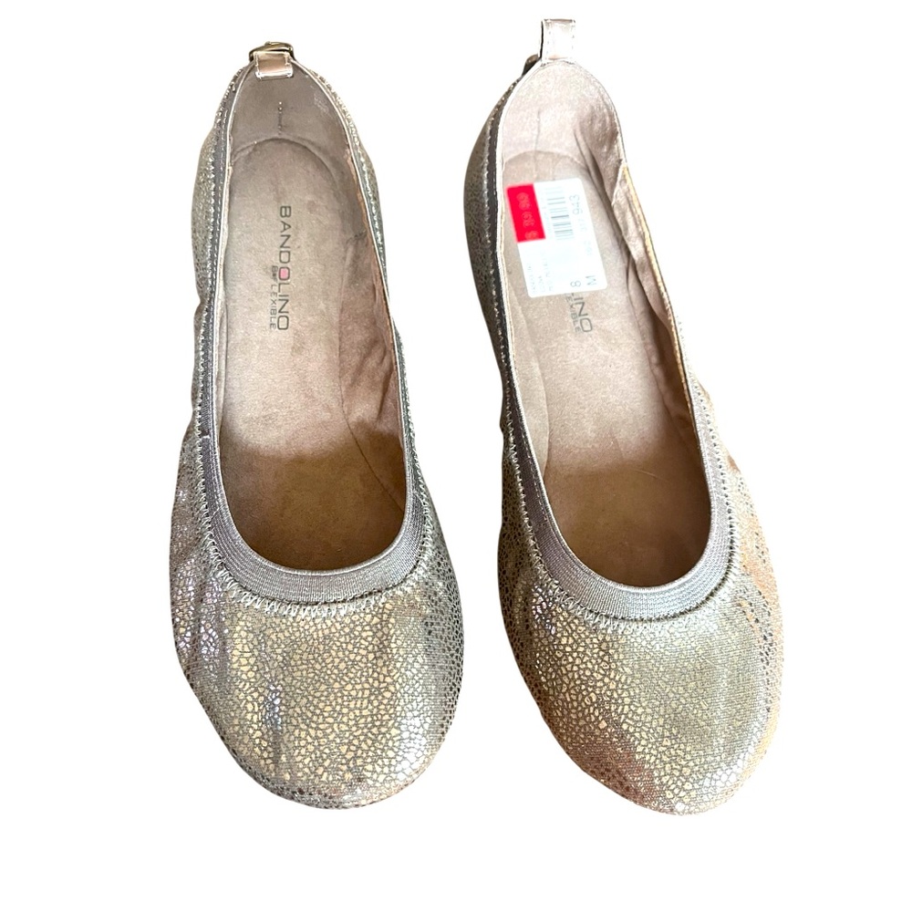 Bandolino Gold Textured Ballet Flats